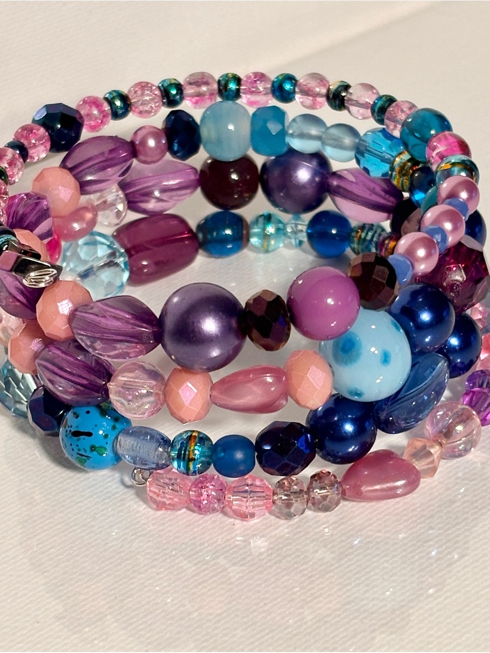 HANDCRAFTED MEMORY Beaded Pop BRACELET Wire Wrapped  WHIMSYGOTH Fairy Colorful